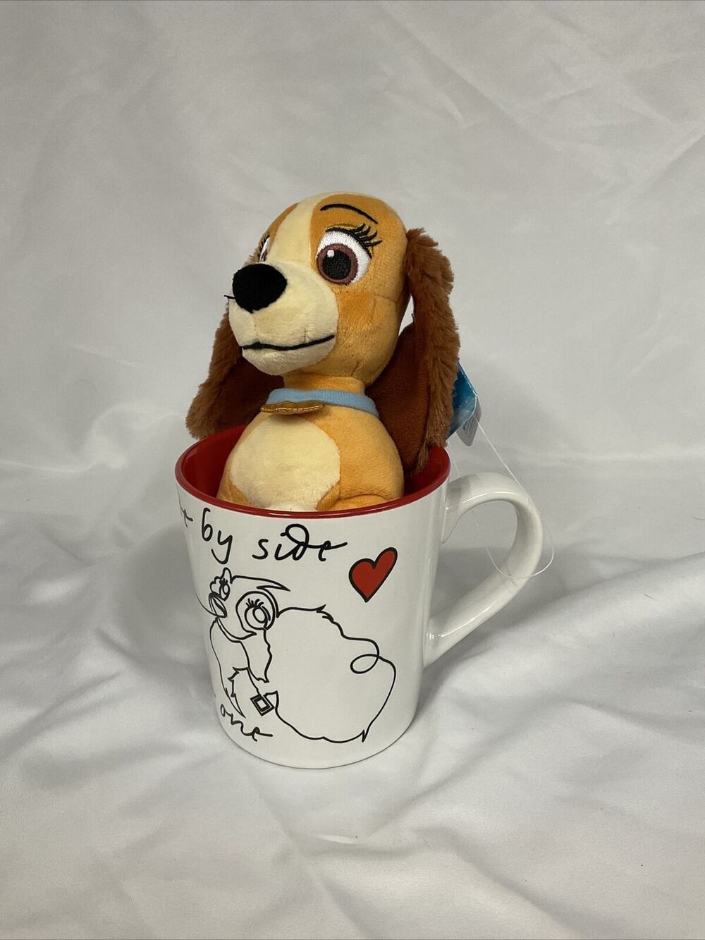 Disney Lady And The Tramp Side By Side With Your Loved One Mug + Stuffed Animal